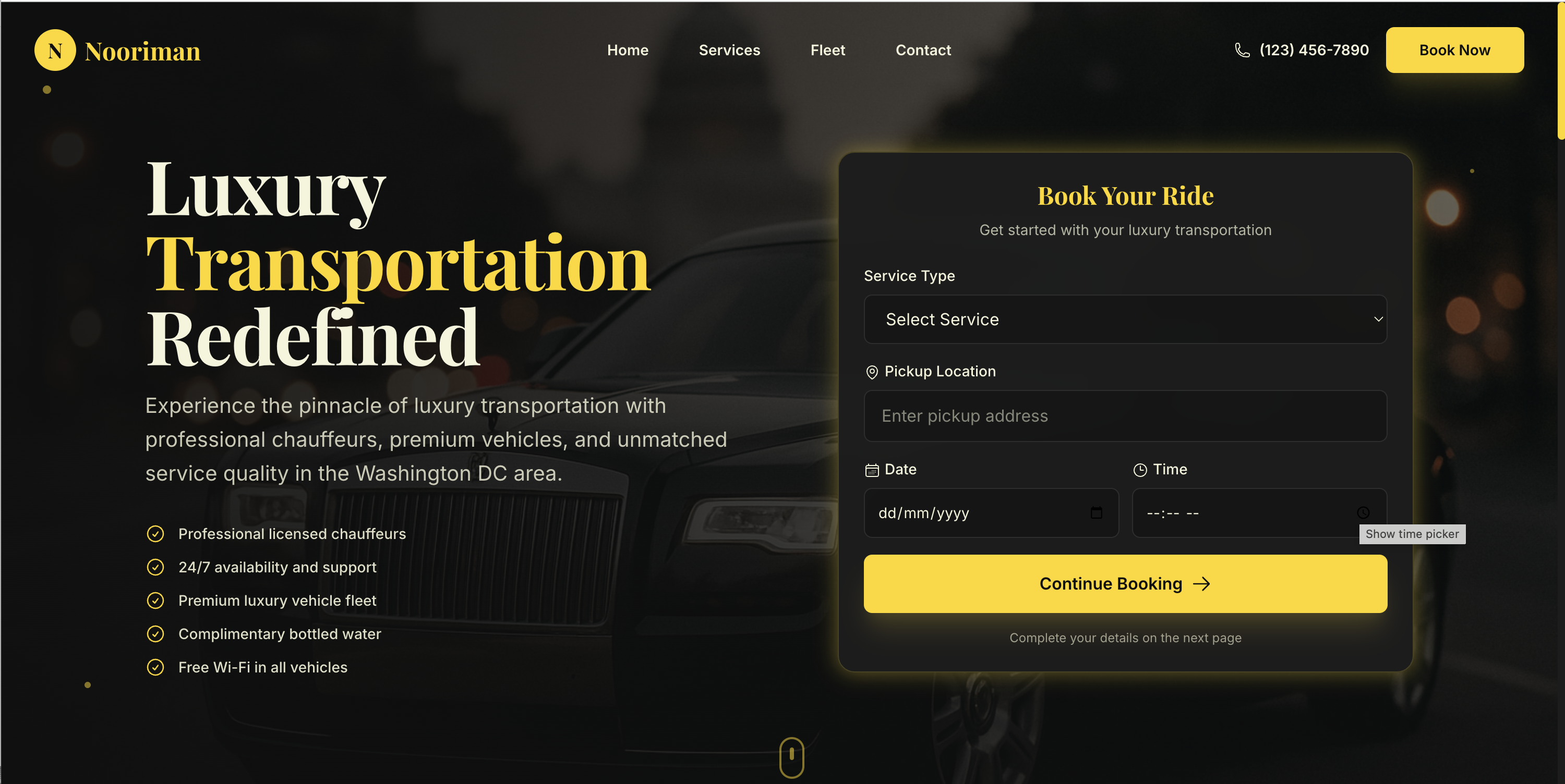 Nooriman Transportation website preview