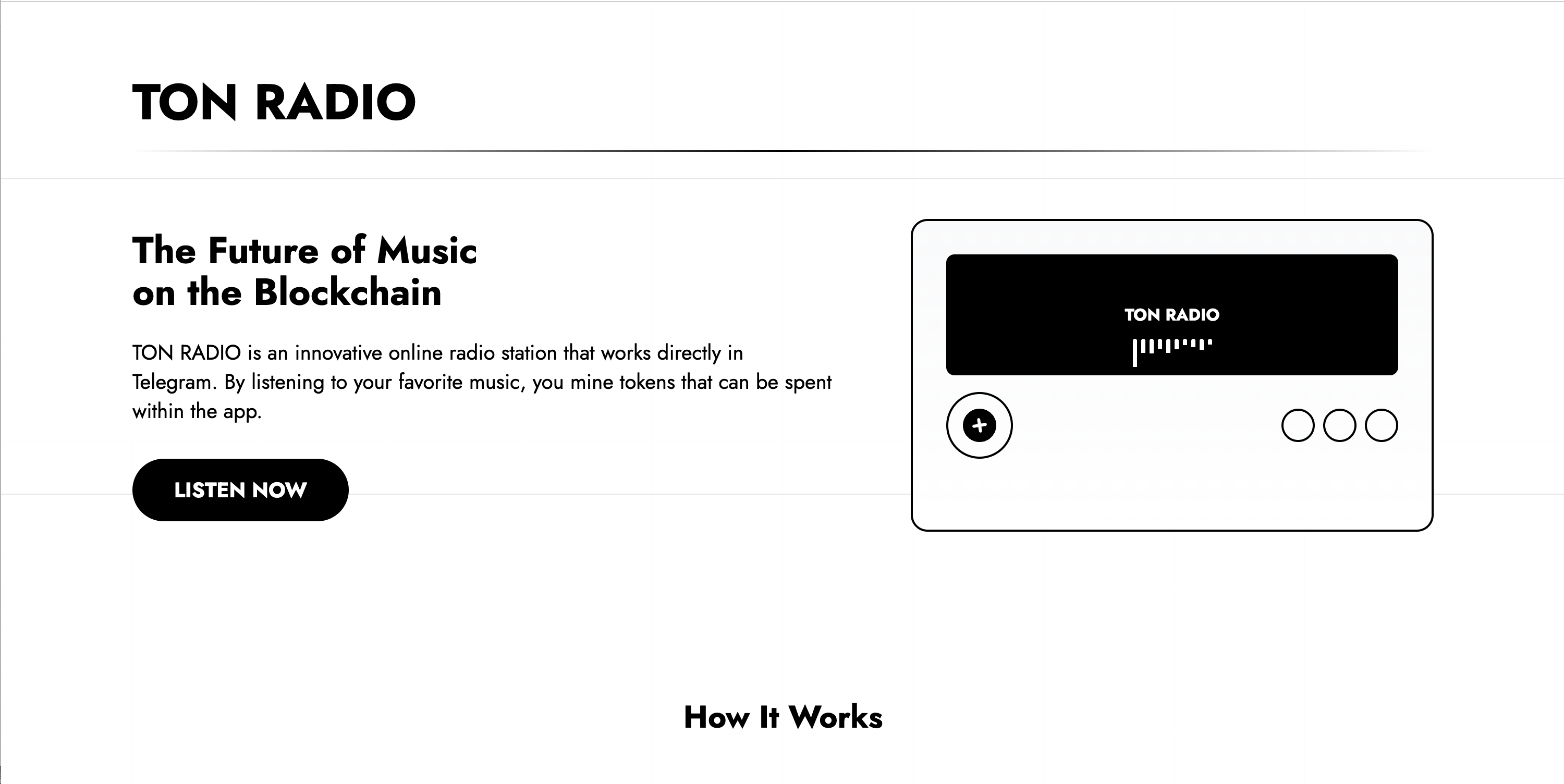 TON Radio website preview